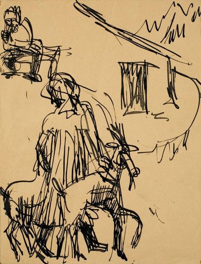 Mountain Hut with Goats by Ernst Ludwig Kirchner